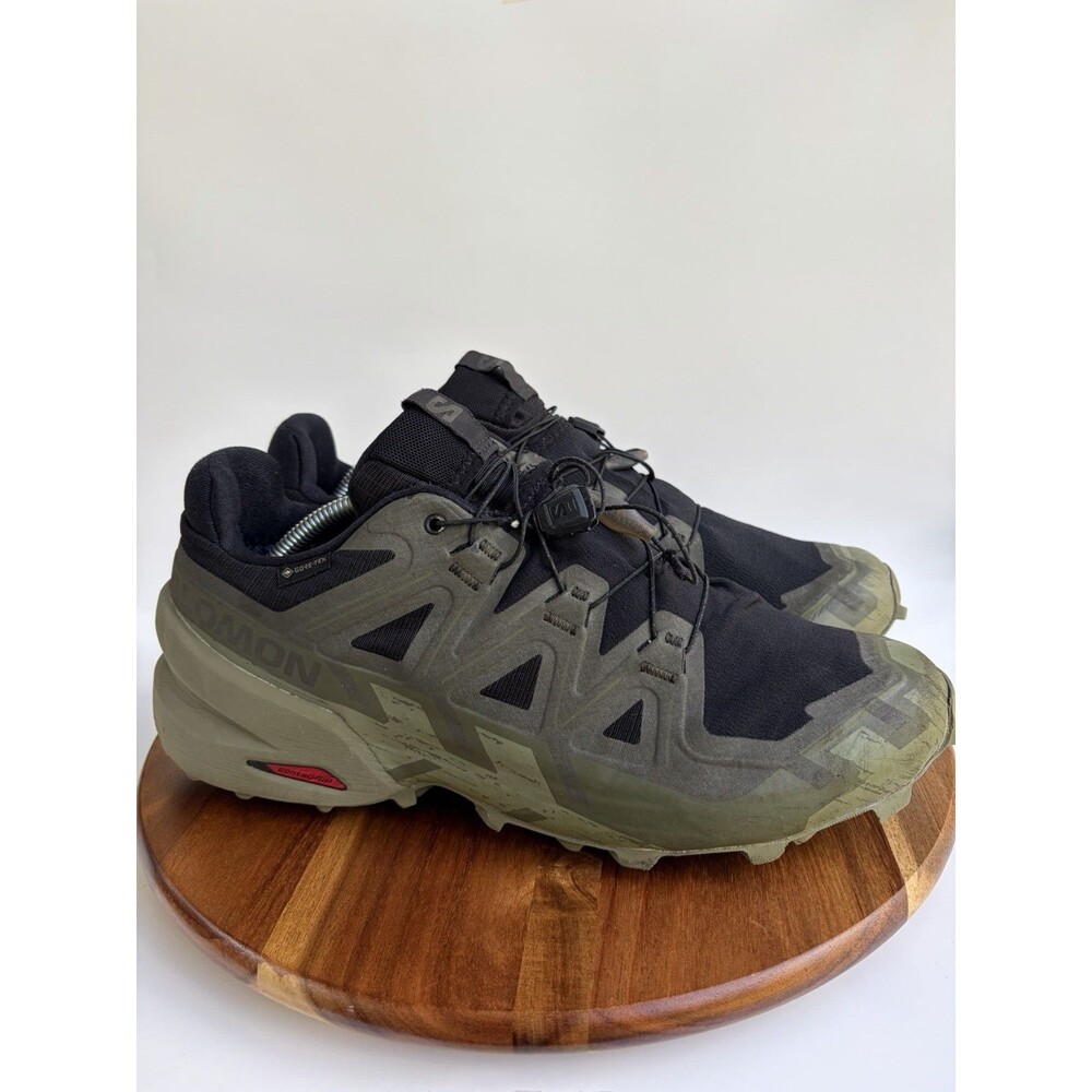 Salomon Speedcross 6 GORETEX Mens Size 10 Olive Green Trail Running Shoes 475841